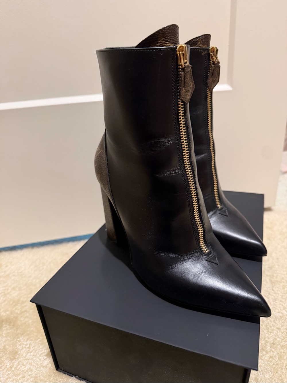 louis vuitton leather boots